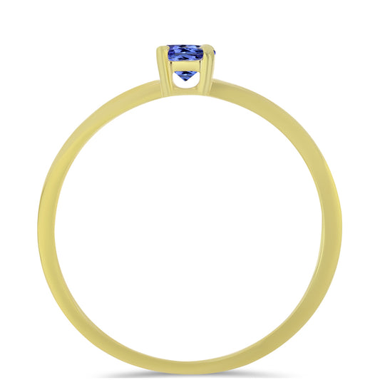 Arannyal Bevont Ezüst Gyűrű Tanzanittal