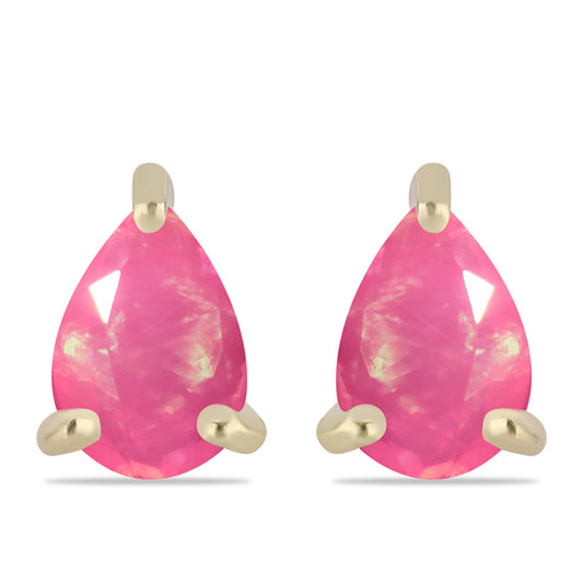 Arannyal Bevont Ezüst Fülbevaló Rózsaszínű Lega Dembi Etióp Opállal