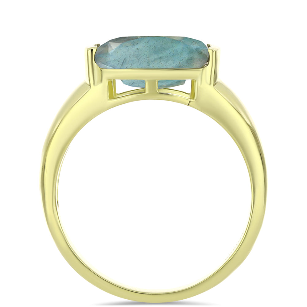 Arannyal Bevont Ezüst Gyűrű Labradorittal 2 