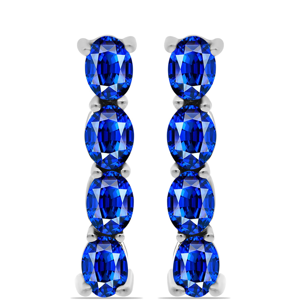 Ezüst Fülbevaló Ausztrál Kék Zafírral 1 