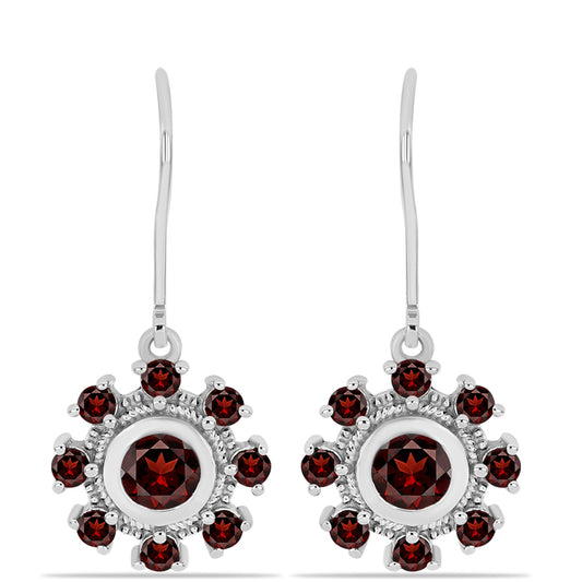 Ezüst Fülbevaló Barton Gránáttal