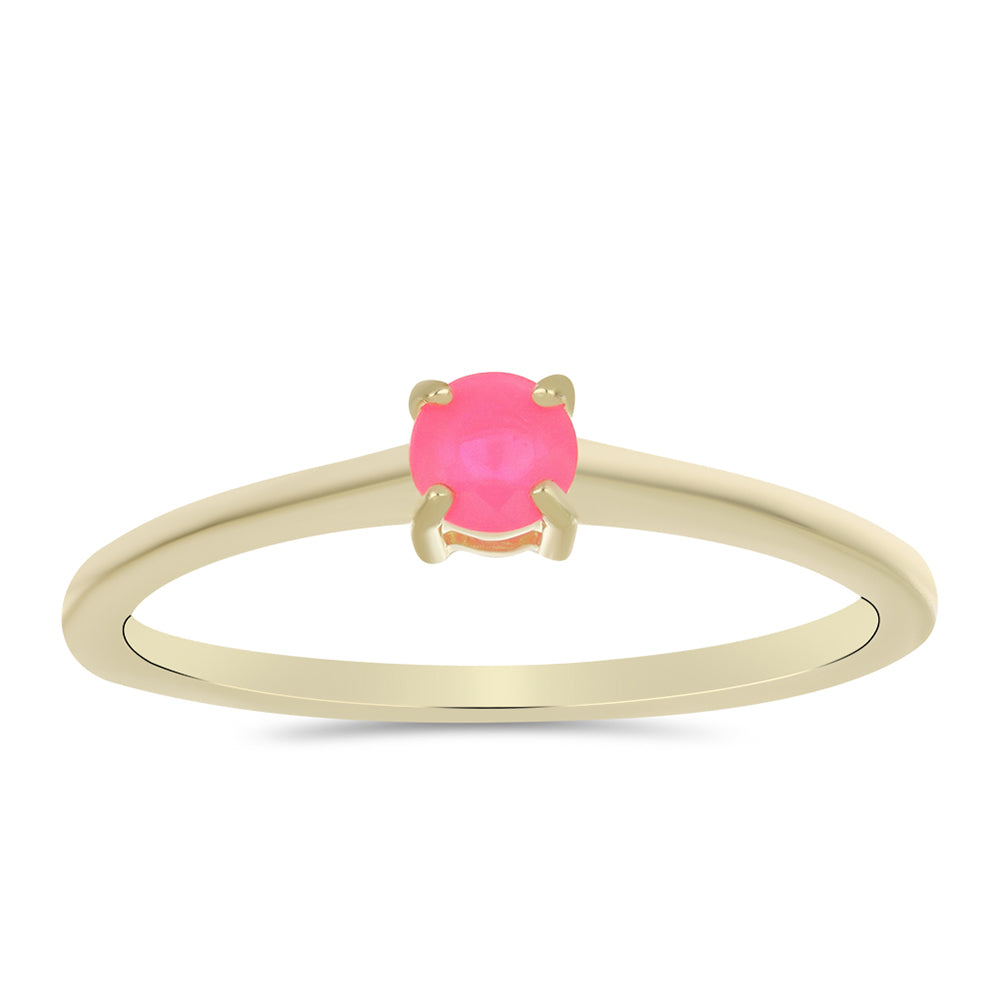 Arannyal Bevont Ezüst Gyűrű Rózsaszínű Lega Dembi Etióp Opállal 3 