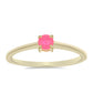 Arannyal Bevont Ezüst Gyűrű Rózsaszínű Lega Dembi Etióp Opállal