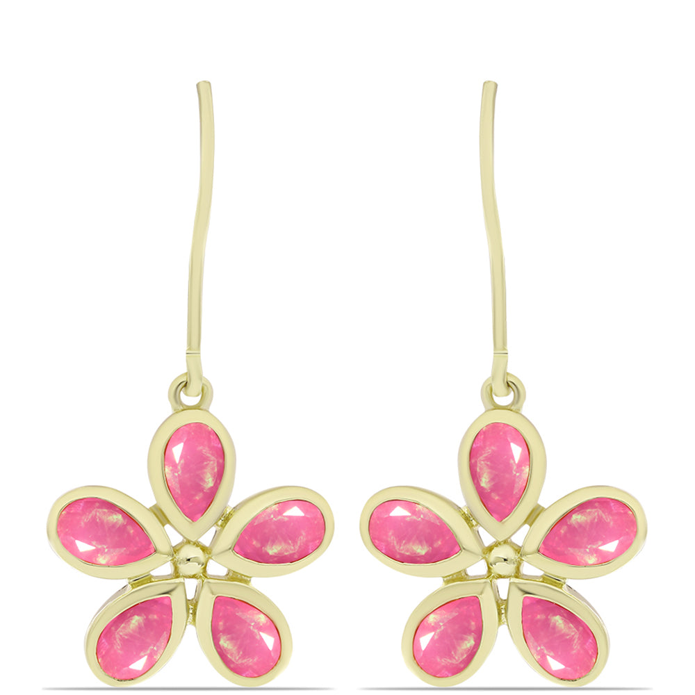 Arannyal Bevont Ezüst Fülbevaló Rózsaszínű Lega Dembi Etióp Opállal 1 