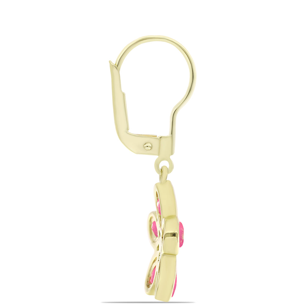 Arannyal Bevont Ezüst Fülbevaló Rózsaszínű Lega Dembi Etióp Opállal 2 