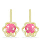 Arannyal Bevont Ezüst Fülbevaló Rózsaszínű Lega Dembi Etióp Opállal