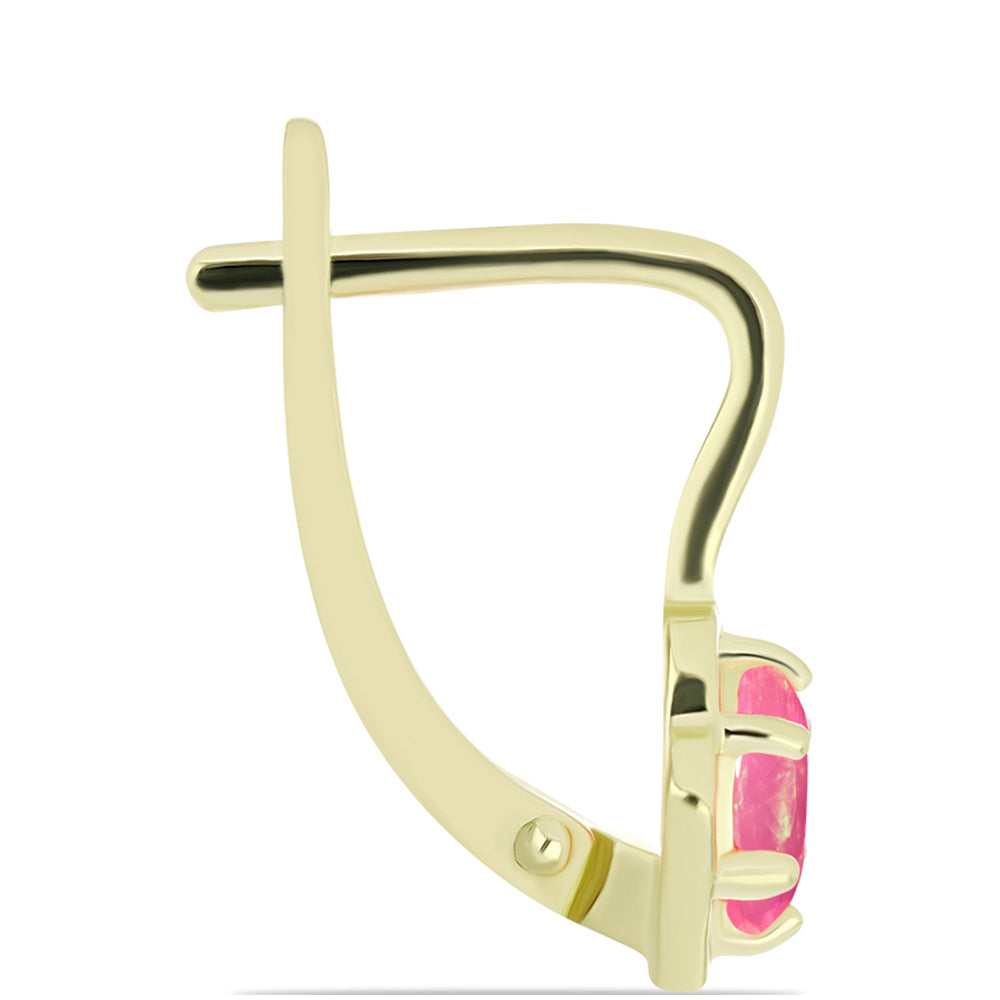 Arannyal Bevont Ezüst Fülbevaló Rózsaszínű Lega Dembi Etióp Opállal 2 