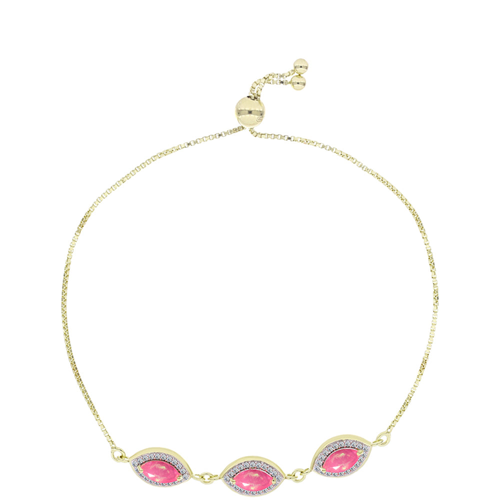 Arannyal Bevont Ezüst Karkötő Rózsaszínű Lega Dembi Etióp Opállal és Fehér Topázzal 1 