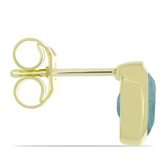 Arannyal Bevont Ezüst Fülbevaló Labradorittal