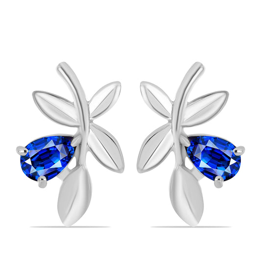 Ezüst Fülbevaló Ausztrál Kék Zafírral