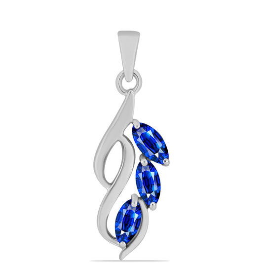 Ezüst Medál Ausztrál Kék Zafírral