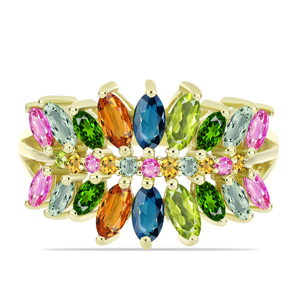 Arannyal Bevont Ezüst Gyűrű Csakra Tourmalinnal 1 