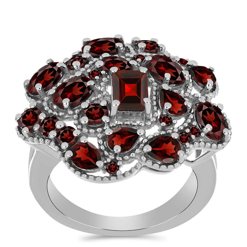 Ezüst Gyűrű Barton Gránáttal 3 