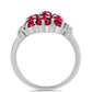 Ezüst Gyűrű Madagaszkári Rubinnal és Fehér Topázzal