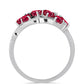 Ezüst Gyűrű Madagaszkári Rubinnal és Fehér Topázzal