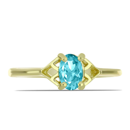 Arannyal Bevont Ezüst Gyűrű Paraiba Kvarccal