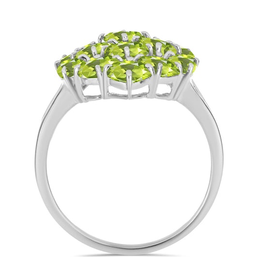 Ezüst Gyűrű Changbai Peridottal