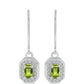 Ezüst Fülbevaló Changbai Peridottal és Fehér Topázzal