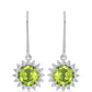 Ezüst Fülbevaló Changbai Peridottal és Fehér Topázzal