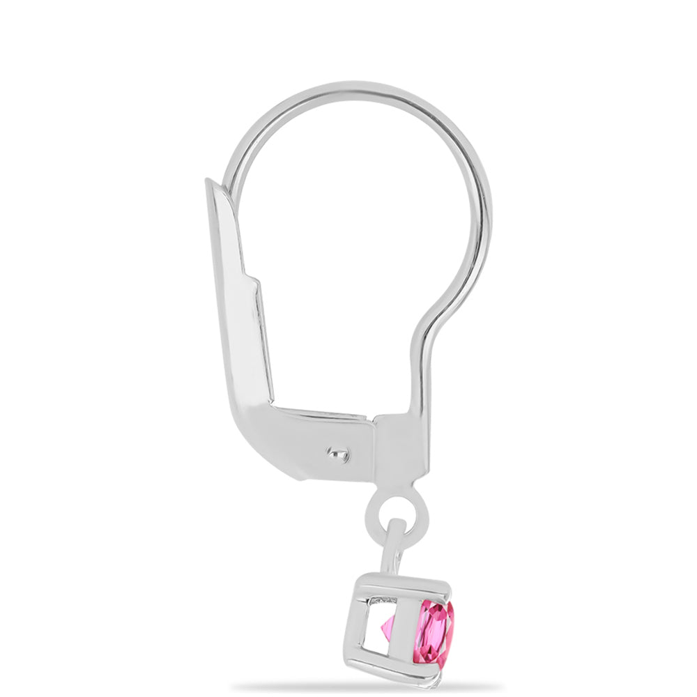 Ezüst Fülbevaló Pelmadullai Rózsaszínű Turmalinnal 2 