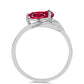 Ezüst Gyűrű Madagaszkári Rubinnal és Fehér Topázzal