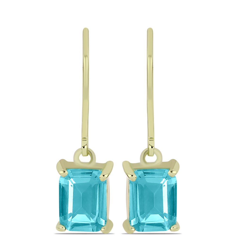 Arannyal Bevont Ezüst Fülbevaló Paraiba Kvarccal 3 