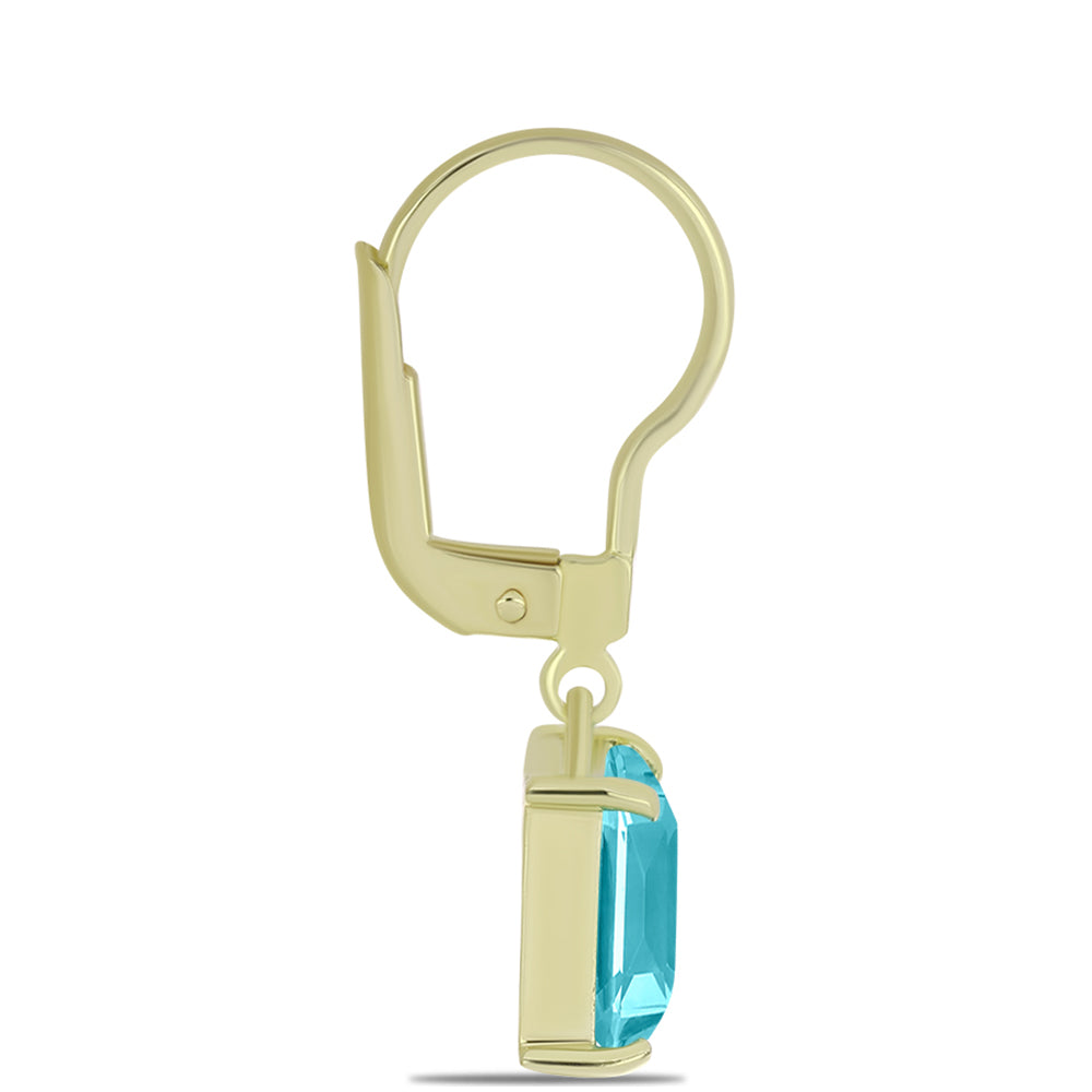 Arannyal Bevont Ezüst Fülbevaló Paraiba Kvarccal 2 