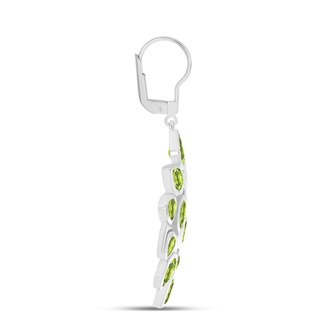 Ezüst Fülbevaló Changbai Peridottal 2 