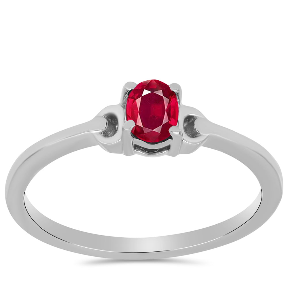 Ezüst Gyűrű Madagaszkári Rubinnal