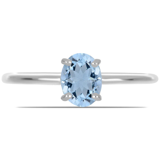 Ezüst Gyűrű Embu Megyei Aquamarinnal