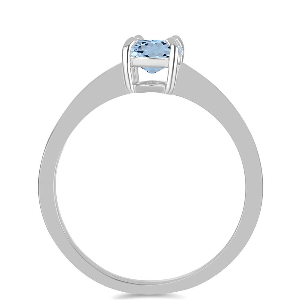 Ezüst Gyűrű Embu Megyei Aquamarinnal 2 