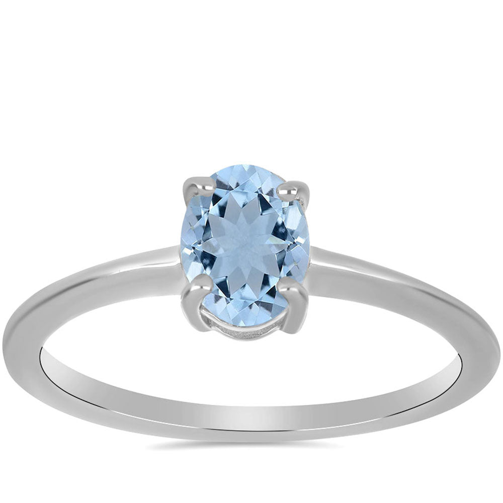 Ezüst Gyűrű Embu Megyei Aquamarinnal