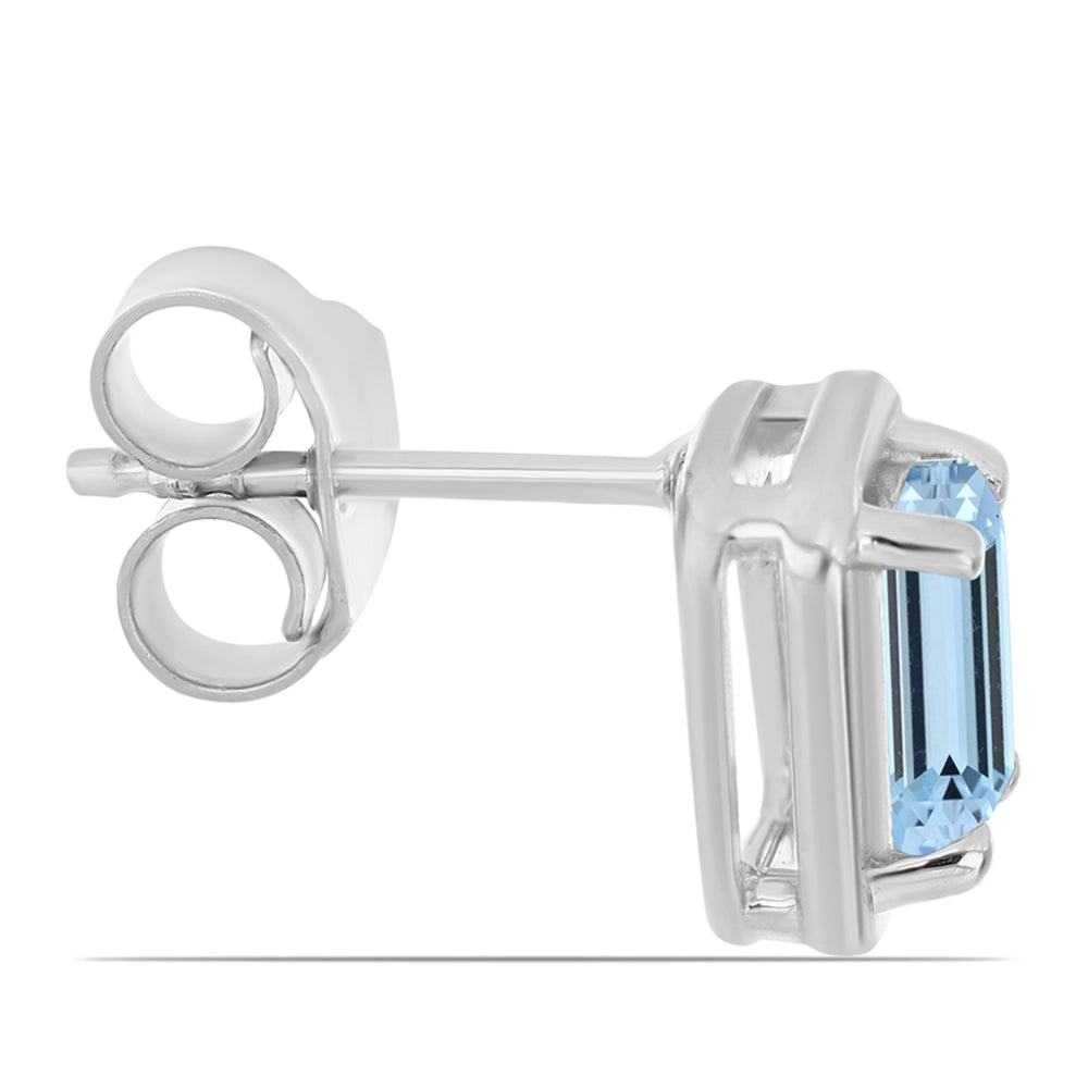 Ezüst Fülbevaló Embu Megyei Aquamarinnal 2 