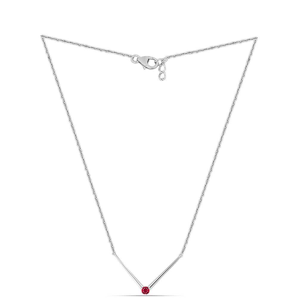 Ezüst Nyaklánc Madagaszkári Rubinnal 1 