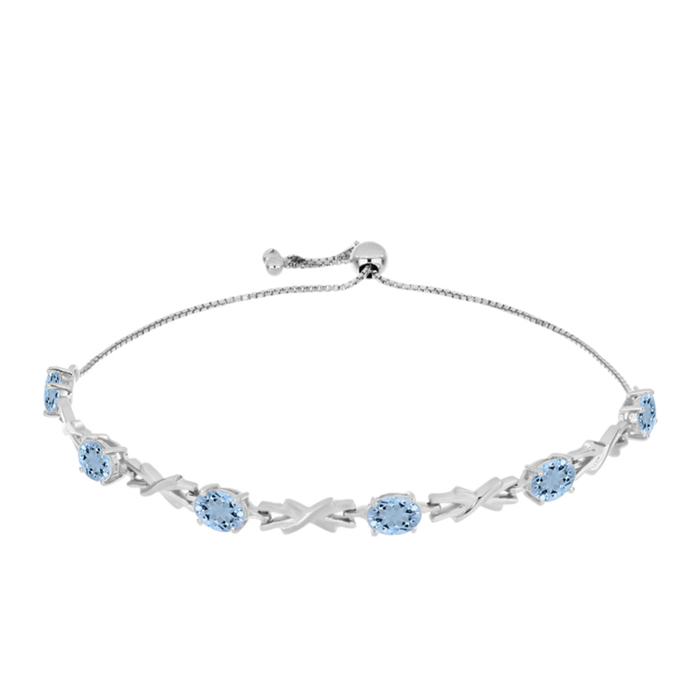 Ezüst Karkötő Embu Megyei Aquamarinnal 1 