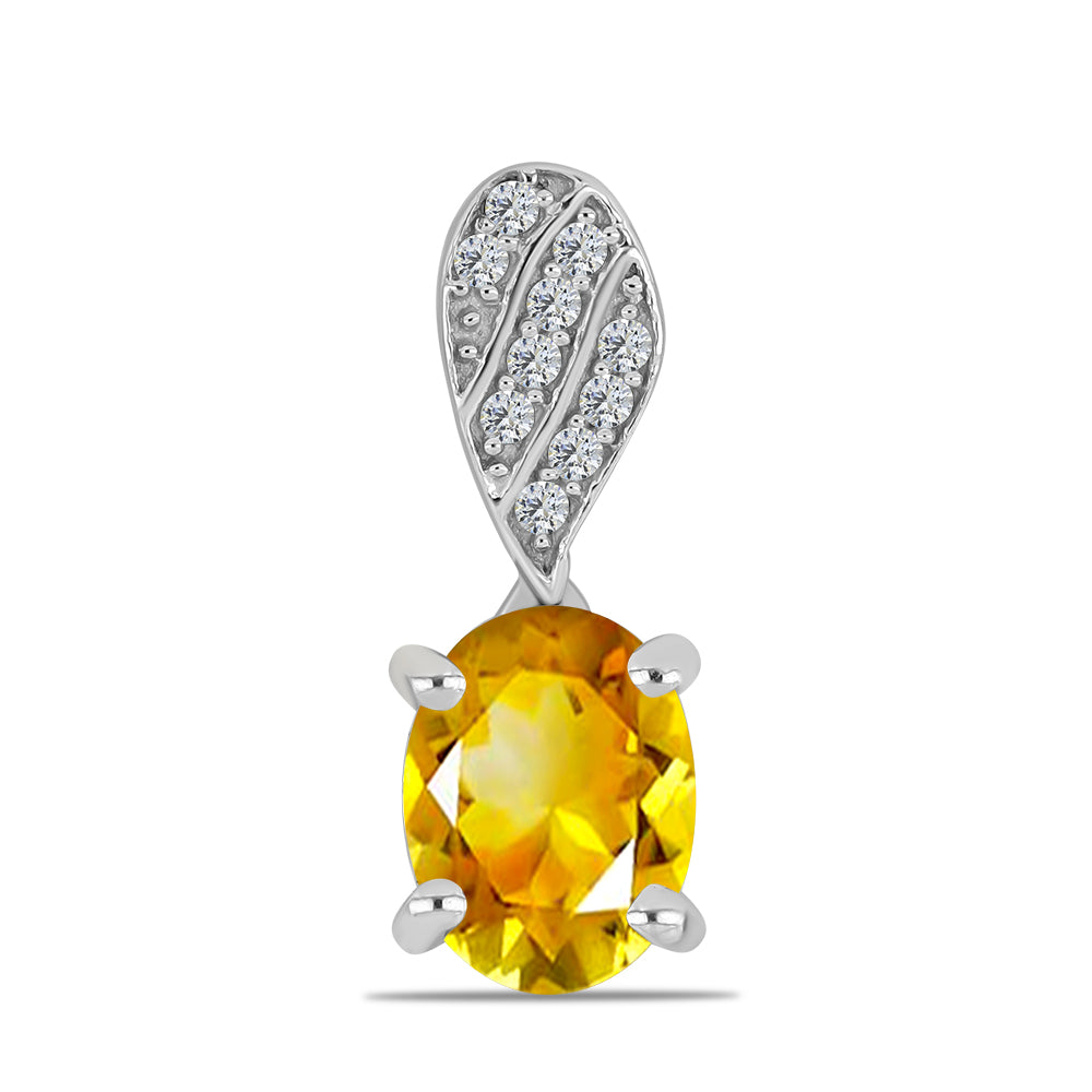 Ezüst Medál Ural Citrinnel és Fehér Topázzal 1 