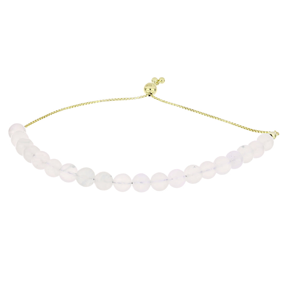 Arannyal Bevont Ezüst Karkötő Szivárvány Holdkővel 1 