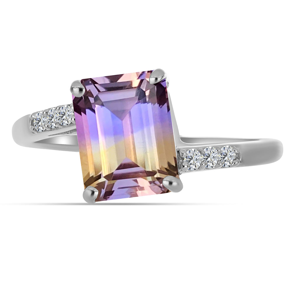 Ezüst Gyűrű Anahi Ametrinnel és Fehér Topázzal 1 