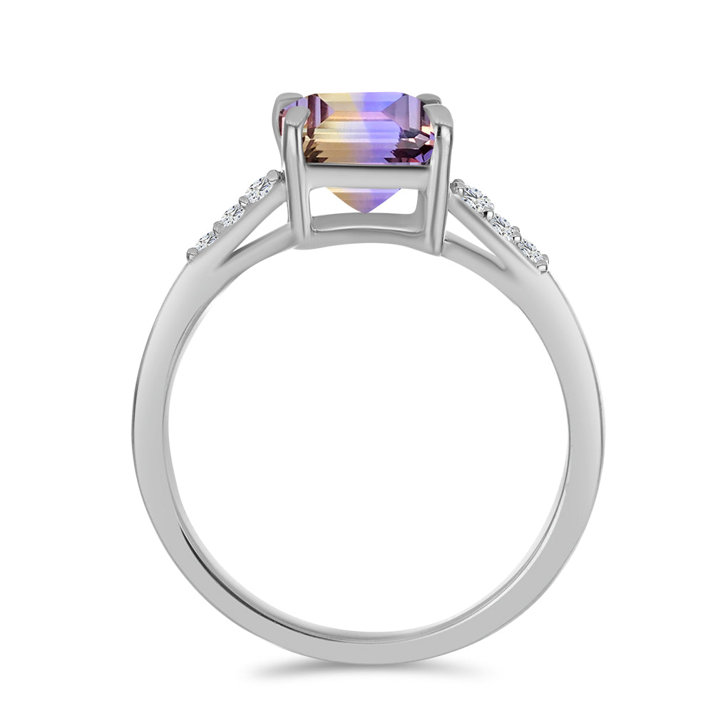 Ezüst Gyűrű Anahi Ametrinnel és Fehér Topázzal