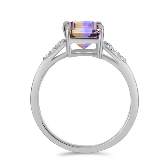 Ezüst Gyűrű Anahi Ametrinnel és Fehér Topázzal
