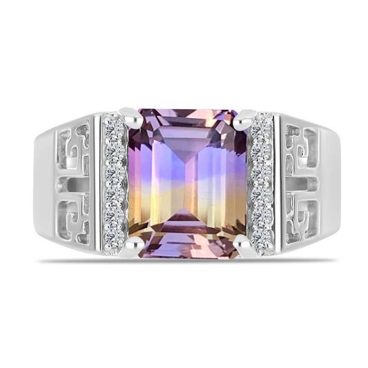 Ezüst Gyűrű Anahi Ametrinnel és Fehér Topázzal