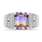 Ezüst Gyűrű Anahi Ametrinnel és Fehér Topázzal