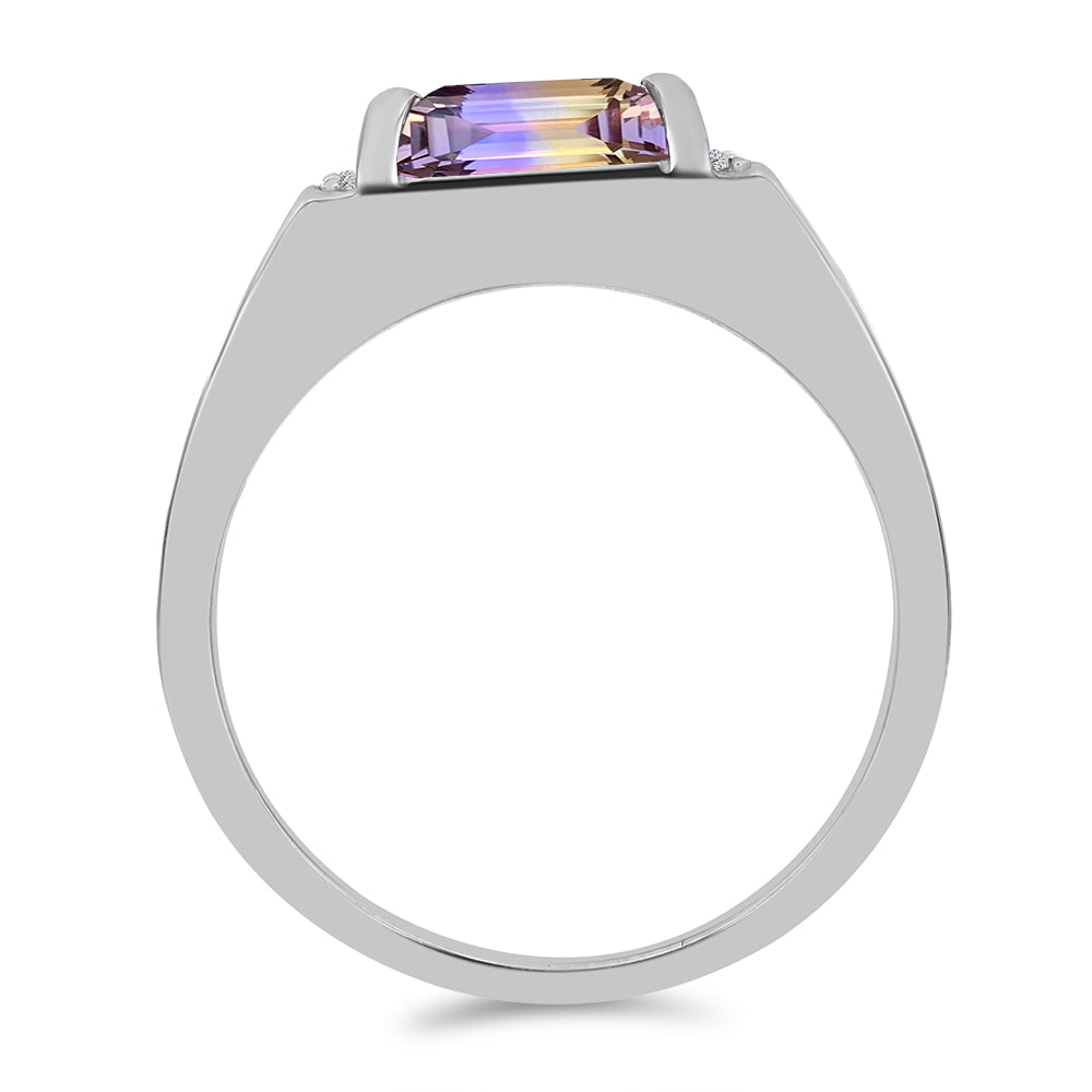 Ezüst Gyűrű Anahi Ametrinnel és Fehér Topázzal