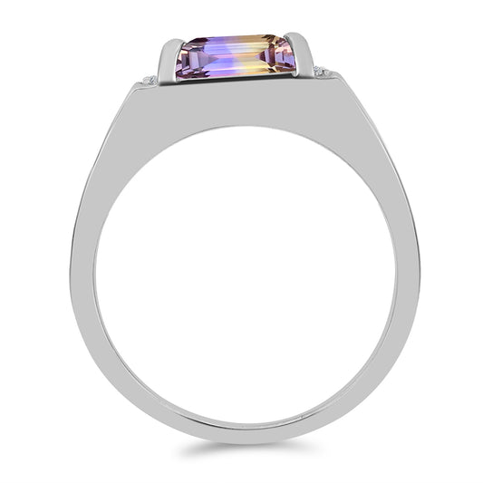 Ezüst Gyűrű Anahi Ametrinnel és Fehér Topázzal
