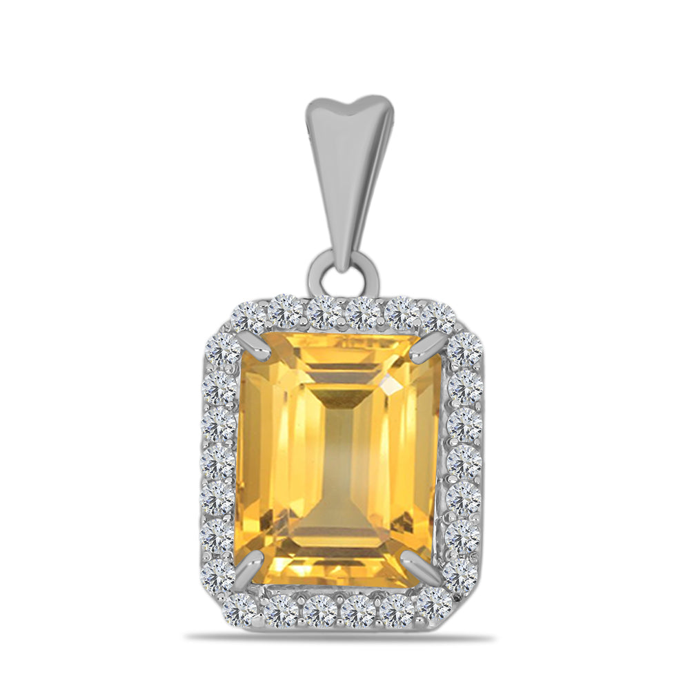 Ezüst Medál Ural Citrinnel és Fehér Topázzal 1 