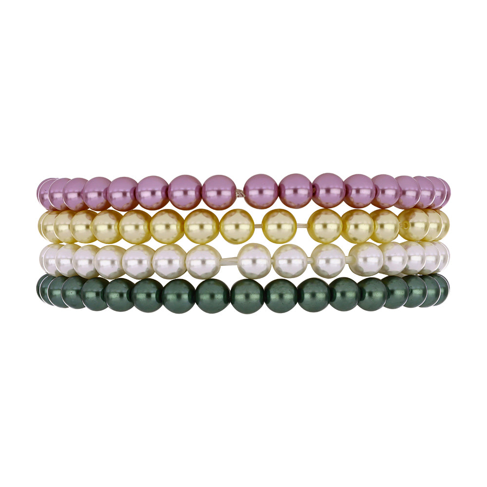 Nugget Szett Fehér Édesvízi Kagylógyönggyel és Barackszínű Édesvízi Kagylógyönggyel ( Karkötő ) 1 