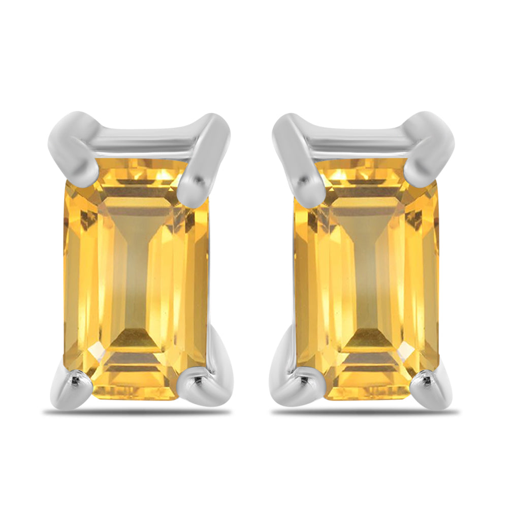 Ezüst Fülbevaló Ural Citrinnel 1 