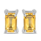 Ezüst Fülbevaló Ural Citrinnel