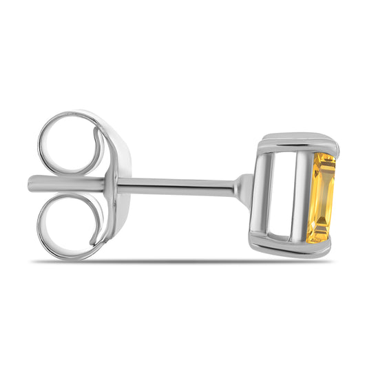 Ezüst Fülbevaló Ural Citrinnel