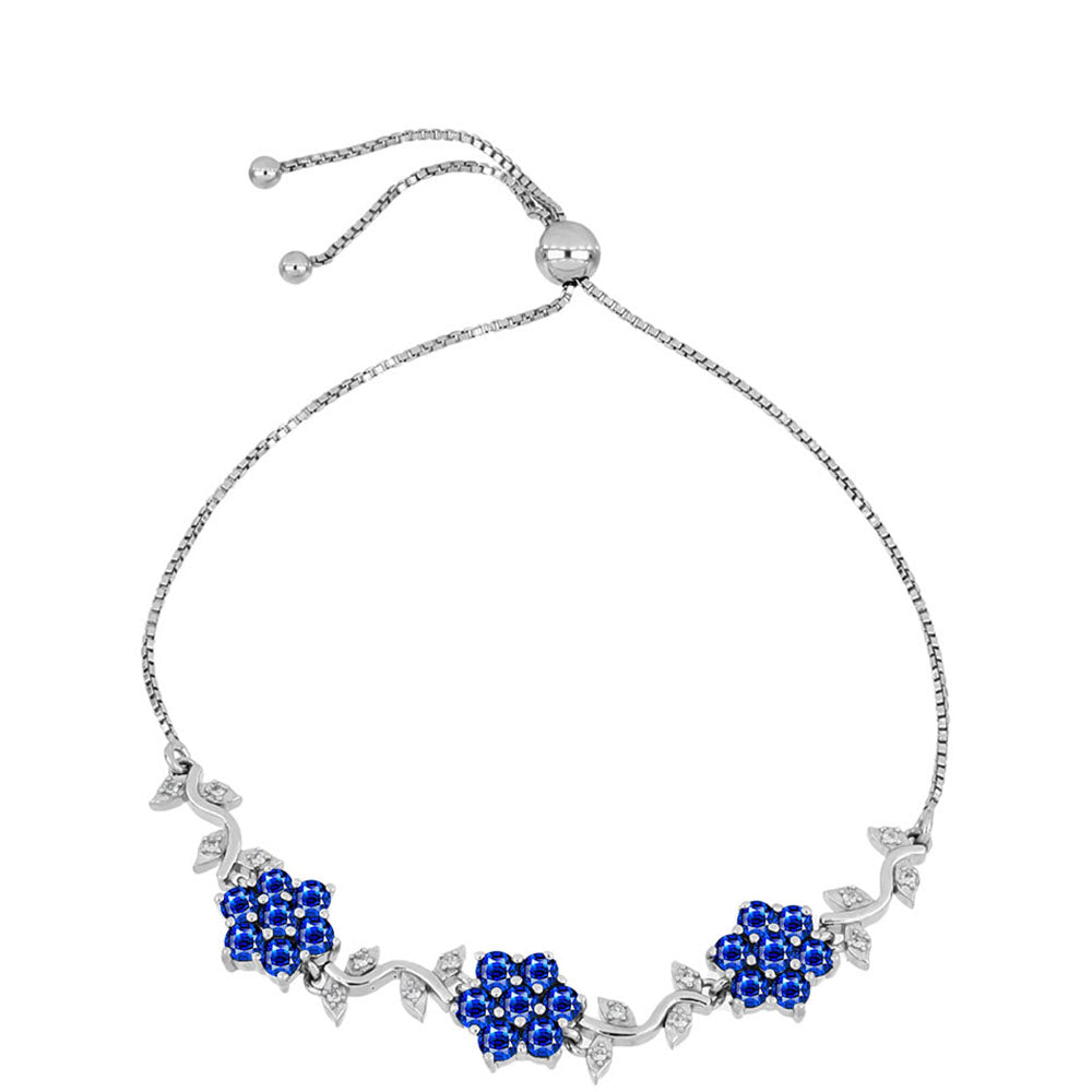 Ezüst Karkötő Ausztrál Kék Zafírral és Fehér Topázzal 1 